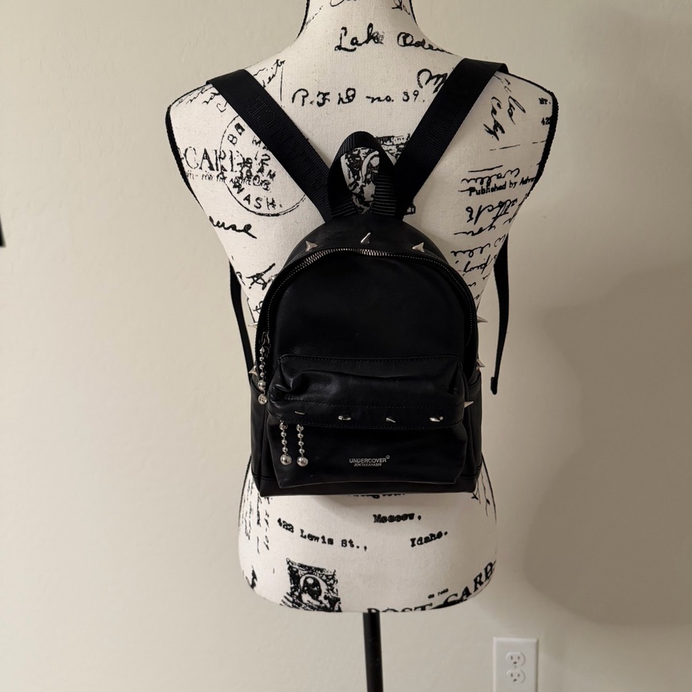 Undercover Mini Black Leather Studded Backpack